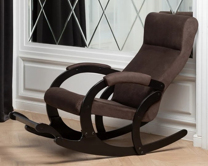 Кресло-качалка в гостиную Марсель, ткань Amigo Coffee 33-Т-AC в Березниках - изображение 4