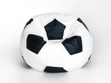 Кресло-мешок Мяч большой, бело-черный в Перми