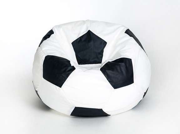 Кресло-мешок Мяч большой, бело-черный в Перми - изображение