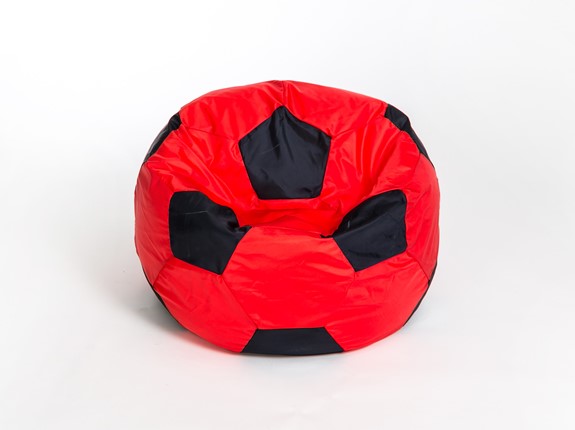 Кресло-мешок Мяч большой, красно-черный в Соликамске - изображение