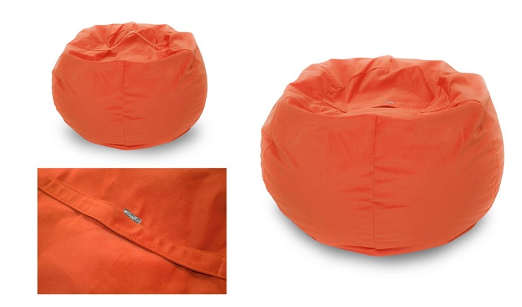 Кресло-мешок Орбита, велюр, оранжевый в Перми - изображение 2
