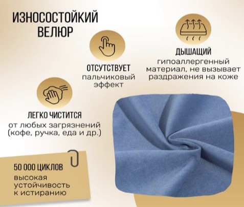 Кресло для сна Абри опора металл (синий) в Соликамске - изображение 9