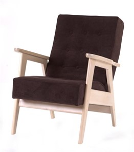Кресло Элевуд Ретро (беленый дуб / RS 32 - коричневый) в Перми
