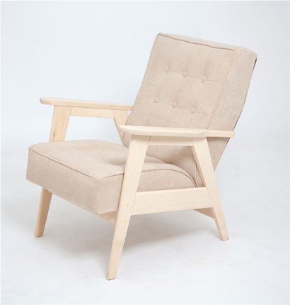 Кресло Ретро (беленый дуб / RS3 - бежевый) в Перми - изображение