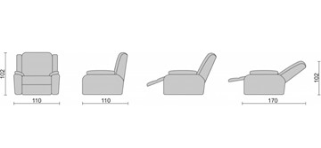Кресло-трансформер Recliner (электро) в Перми - предосмотр 3