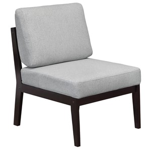 Мягкое кресло Массив мягкое, ткань серый, каркас венге в Перми - предосмотр