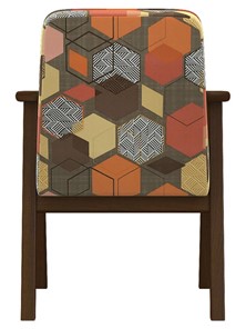 Кресло в гостиную  Ретро ткань геометрия коричневый, каркас орех в Перми - предосмотр 2