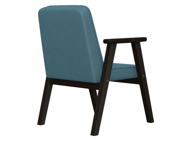 Мягкое кресло Ретро ткань голубой, каркас венге в Перми - изображение 2