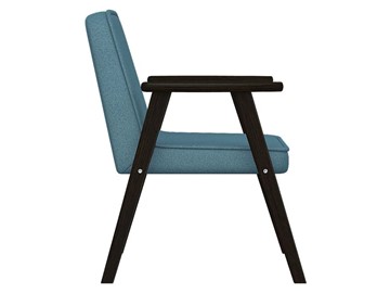 Мягкое кресло Ретро ткань голубой, каркас венге в Перми - предосмотр 4