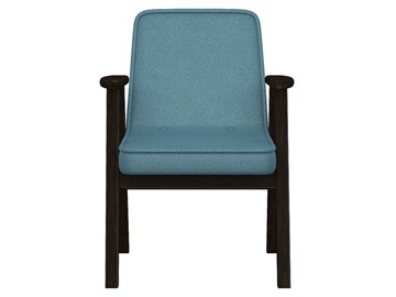 Мягкое кресло Ретро ткань голубой, каркас венге в Перми - предосмотр 5