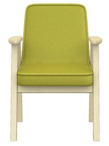 Кресло в гостиную  Ретро ткань лайм, каркас лак в Перми - предосмотр 3