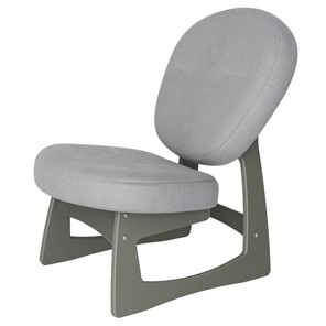 Мягкое кресло Смарт G Силуэт, ткань ультра смок, каркас серый ясень в Перми - предосмотр