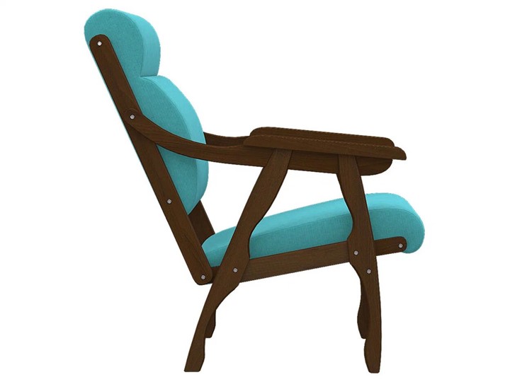 Кресло в гостиную  Вега 10 ткань бирюза, каркас орех в Перми - изображение 2