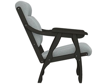 Мягкое кресло Вега 10 ткань серый, каркас венге в Перми - предосмотр 3
