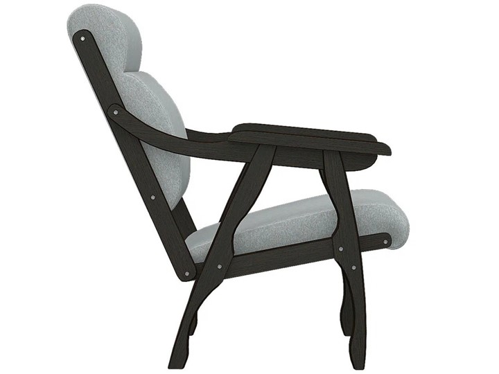 Мягкое кресло Вега 10 ткань серый, каркас венге в Перми - изображение 3