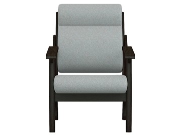 Мягкое кресло Вега 10 ткань серый, каркас венге в Перми - предосмотр 4