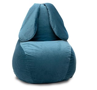 Кресло-игрушка Зайка (длинные уши), синий в Перми - предосмотр