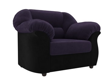 Мягкое кресло Карнелла, Фиолетовый/Черный (велюр) в Перми