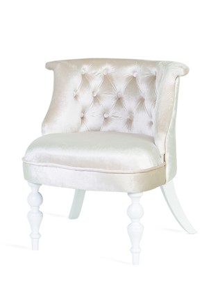 Кресло Бархат (бархат №30/белая эмаль) в Перми - изображение