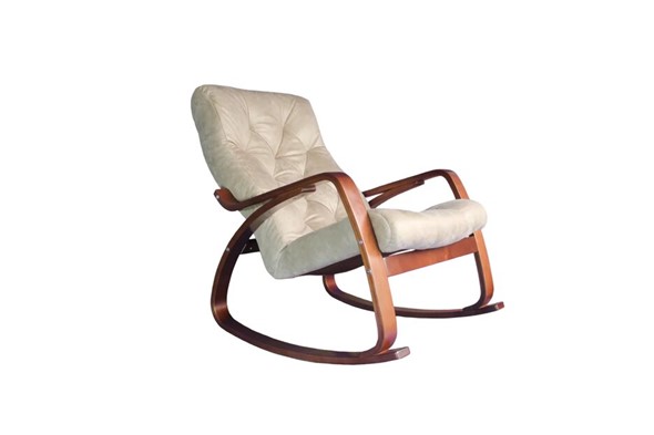Кресло-качалка Гранд, замша крем в Перми - изображение