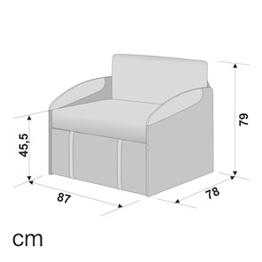 Раскладное кресло Polto серо-коричневый/шалфей (рогожка) в Перми - предосмотр 15