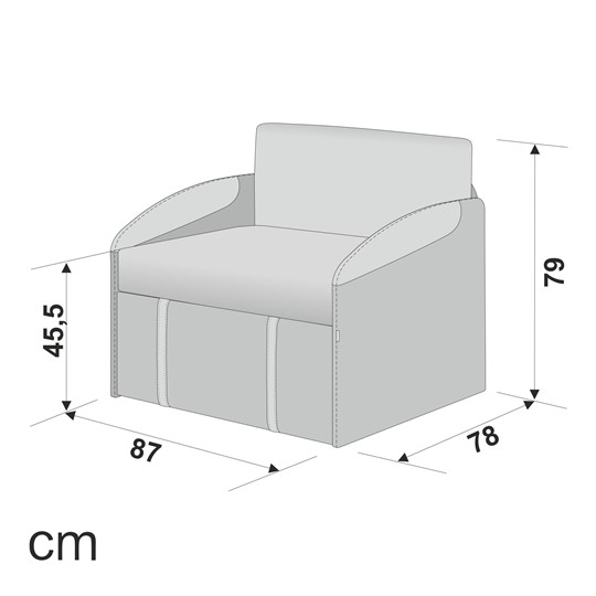 Раскладное кресло Polto серо-коричневый/шалфей (рогожка) в Перми - изображение 15