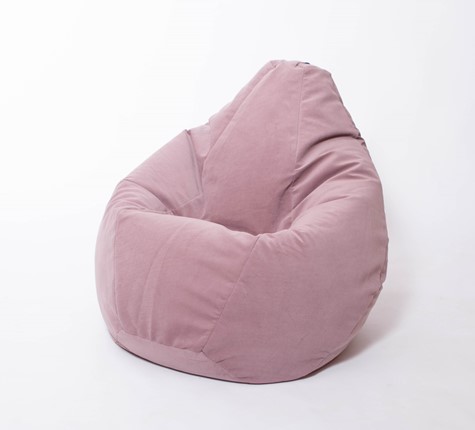 Кресло-мешок Груша малое, велюр однотон, пыльная роза в Перми - изображение