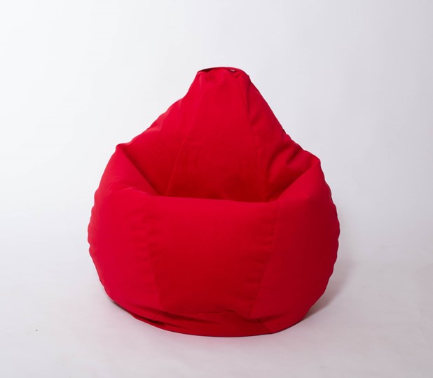 Кресло-мешок Груша среднее, велюр однотон, красное в Перми - изображение 2