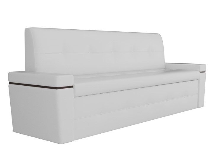 Прямой кухонный диван Деметра, Белый (экокожа) в Перми - изображение 2