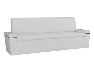 Прямой кухонный диван Деметра, Белый (экокожа) в Перми - предосмотр