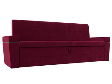 Кухонный прямой диван Деметра, Бордовый (микровельвет) в Перми - предосмотр