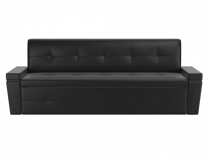 Прямой кухонный диван Деметра, Черный (экокожа) в Перми - изображение 3