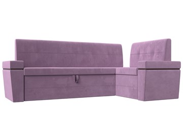 Кухонный диван Деметра угловой, Сиреневый (микровельвет) в Перми - предосмотр