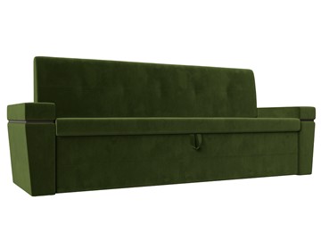 Кухонный прямой диван Деметра, Зеленый (микровельвет) в Перми