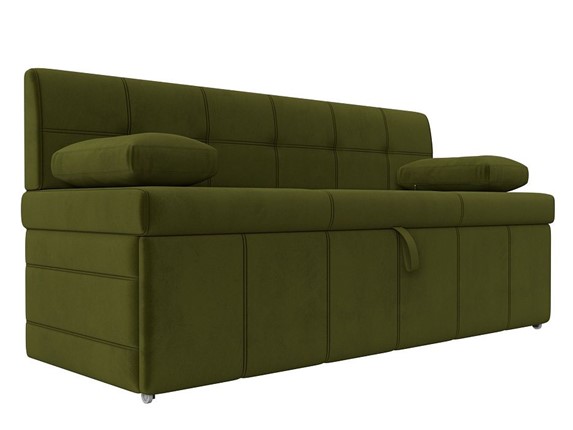 Раскладной кухонный диван Лео, Зеленый (микровельвет) в Перми - изображение