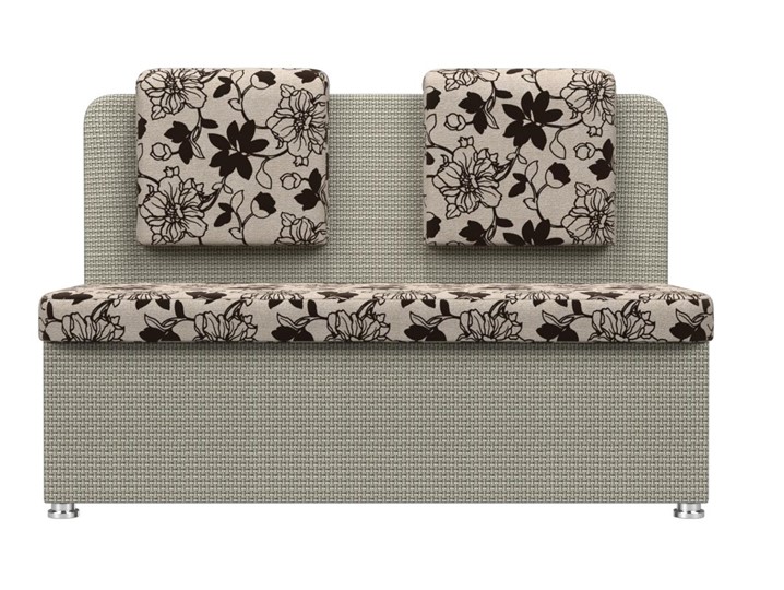 Кухонный прямой диван Маккон 2-х местный, Цветы/Корфу 02 (рогожка) в Перми - изображение 2
