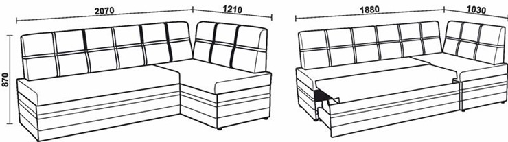 Кухонный диван НЕО КМ-06 ДУ с механизмом в Перми - изображение 5