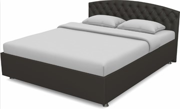 Спальная кровать Пальмира 1600 с основанием (Nitro Brown) в Кунгуре