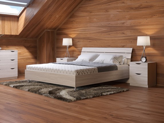 Двуспальная кровать Rest 1, 180х200, дуб шамони в Перми - изображение