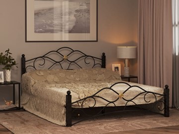 Кровать 2-спальная Гарда 3, 160х200, черная в Перми