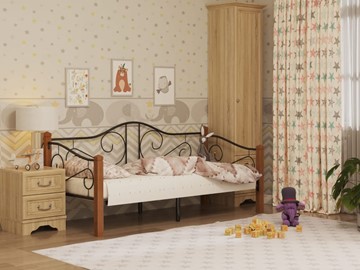 Кровать детская Гарда 7, 90х200, черная в Чайковском