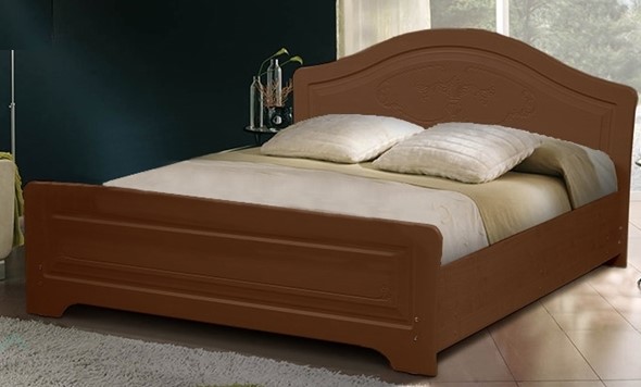 Спальная кровать Ивушка-5 2000х1800, цвет Итальянский орех в Перми - изображение