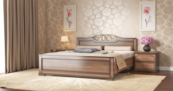 Кровать полуторная Жасмин 140*200 с основанием в Перми - изображение