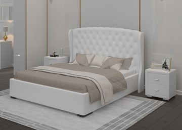 Кровать 2-х спальная Dario Grace Lite 180x200, Экокожа (Белый) в Перми