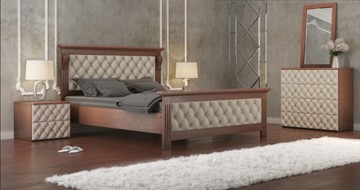 Двуспальная кровать СВ-Стиль Лидер 160*190 с основанием в Перми
