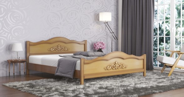 Кровать полуторная Виктория 140*200 с основанием в Перми - изображение