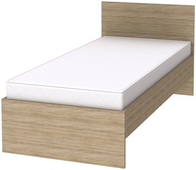 Кровать K09 с основанием, цвет Дуб Сонома в Перми - изображение
