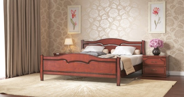Полутороспальная кровать Лидия 140*200 с основанием в Перми - изображение