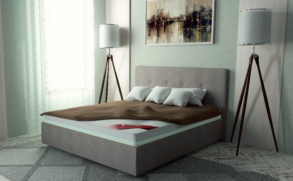 Двуспальная кровать с механизмом Флоренция 160х200 (с коробом) в Перми - изображение