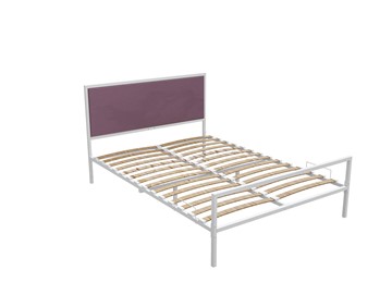 Двуспальная кровать Сапфир с ортопедическим основанием 1600x2000 (Белый муар) в Перми